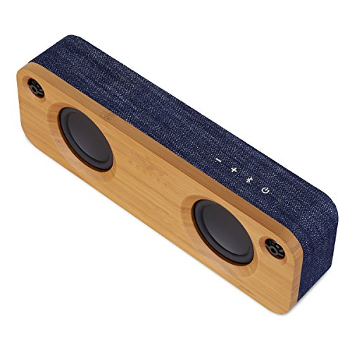 House of Marley Get Together, Sistema de Audio Bluetooth inalámbrico portátil, Puerto USB para Cargar Otros Dispositivos, Reproducción de hasta 10 h, 16 W, Azul