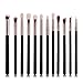 VIPFACE 12Pcs Pro Makeup Brush Set Kit Cosmetic Eye Shadow Brushes Set Black
