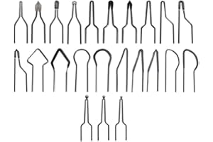 ANNA822 23 Stücke Pyrographie-Drahtspitzen-Set, Ersatz-Holz-Brennspitzen, Heizdraht, Hohe Impedanz, Pyrography Machine Tips, Tragbares Pyrographic Tip Kit