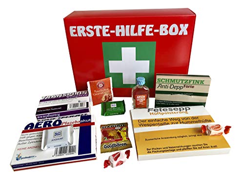 Preisvergleich Produktbild Erste Hilfe Box Notfall Scherzartikel Geschenk-Set