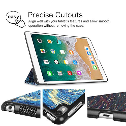 Fintie iPad Pro 10.5 Zoll Hülle – Ultra Schlank Superleicht Ständer Slim Shell Case Cover Schutzhülle Tasche mit Auto Schlaf / Wach Funktion für Apple iPad Pro 10,5″ Zoll Display 2017 Neue Modell, Sternennacht - 5