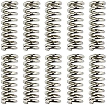 UEETEK 10pcs Heated Bed Compression Spring for 3D Printer Extruder DIY Accessories Ultimaker Makerbot Wade Extruder Nickel Plating