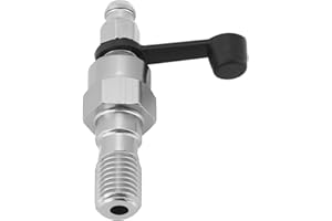 Vite di spurgo M10x1.25mm, KIMISS Moto Cilindro Principale del Freno Cilindro Pinza Vite Nipplo Banjo + Tappo parapolvere(Silver)