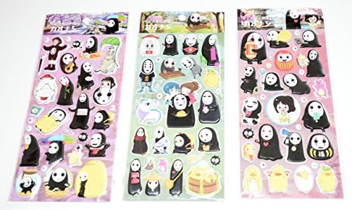 Cool And Cute , Funky And Funny Puffy Sticker Decals , 3D Style Stickers Sheets (set of three), KAONASHI