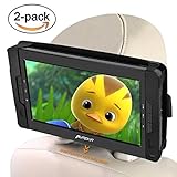 El soporte para reproductor de DVD de pantalla doble de 10.1 "deja orificios para la ventana del receptor de audio e IR, lo que hace que el sonido sea más alto y conveniente para usar el control remoto. El lado del soporte también proporciona una posición para acceder a varios puertos en el lado del reproductor de DVD /monitor. Le permite disfrutar cómodamente de música o películas en su automóvil.