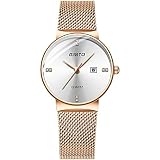 Quarz Frauen Uhren Luxus Stahl Uhr Armband Damen Kalender Armbanduhren Damen Sport Rose Gold,B