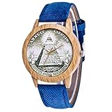 IG Invictus Damen Mode Casual Lederstrap Analog Quarz Runde Uhr Annuit T338 N Quarzuhr Blaue Quarz Uhr