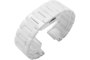 NICE PIES Ceramic Bracelet Watch Band with Quick Release Pins Butterfly Buckle Deployment Clasp Press Button Strap Bracelet Smart Watch Wristband