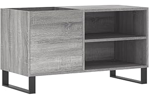 vidaXL Mueble de Discos Madera de ingeniería Gris Sonoma 85x38x48 cm