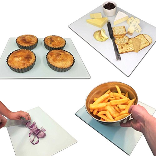Urban Geschenke Arbeitsflächenschutz, Spice – 40 cm x 30 cm Glas Schneidebrett - 4