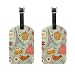 Produktbild COOSUN Set Paris Symbole Kofferanhänger Reise Labels Tag-Namenskartenhalter für Gepäck Koffer Tasche Rucksäcke, 2 PCS M Mehrfarbig