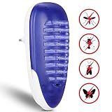 【MATA EFECTIVAMENTE MAS QUE MOSQUITOS】- Cuenta con un tubo LED ultravioleta brillante de 365NM que atrae todos los molestos insectos hacia el equipo, después son atrapados inmediatamente donde mueren por la reja de metal cargada con alto voltaje. Extermine las bacterias que vienen junto a los mosquitos y evite producir contaminación secundaria.