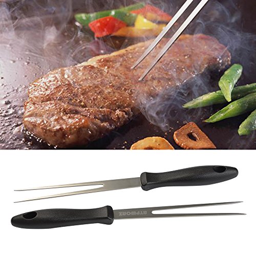 Atpwonz 2er Fleischgabel spülmaschinenfest aus Edelstahl zwei Zinken Gabel 29 cm - 7