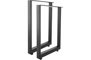 Homtone Juego de 2 Patas de Mesa de Metal Resistente, Patas industriales rústicas para Muebles DIY, Patas para Mesa de café, Escritorio, Barra de Desayuno o Banco (H71 x W45cm - Cuadrado)