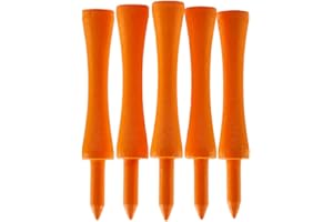 TH Golf x100 Pcs Bamboo Orange Castle Golf Tees 70mm Biodegradable Eco Friendly Sustainable