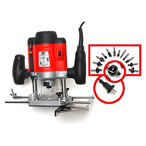 DeTec Set Oberfräse Fräsmaschine Fräse OF 1200 Watt Tisch-Fräsmaschine + Oberfräsentisch OFT 870 - 2