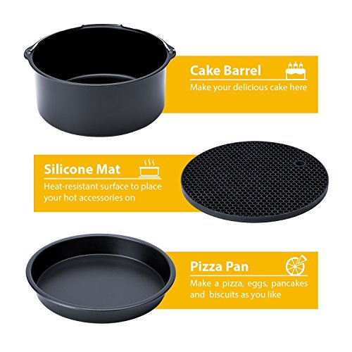 Luft Friteuse Zubehr Kits Set Von 5 Fr Gowise Philips Cozyna Alle Ber 30l Kapazitt 37qt 53qt 58qt Einschlielich Kuchenfass Backform Pan Grill Topf Pad Topflappen Silikonmatte Luft Friteuse Zubehr Kits Set Von 5 Fr Gowise Philips Cozyna Alle Ber 30l Kapazitt 37qt 53qt 58qt Einschlielich Kuchenfass Backform Pan Grill Topf Pad Topflappen Silikonmatte