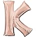 Price comparison product image Star Online Letter K Supershape Rose Gold Foil Balloon- Great way to decorate for weddings, engagement parties and birthdays.
