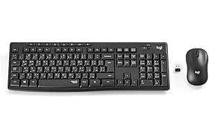 Logitech MK295 Silent Wireless Mouse & Keyboard Combo with SilentTouch Technology, Full Numpad, Advanced Optical Tracking, Lag-Free Wireless, 90% Less Noise, AR Keyboard - Graphite