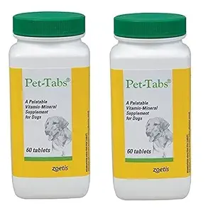 Pet-Tabs Vita-Mineral Dog Supplement 60 Tab - Pack of 2