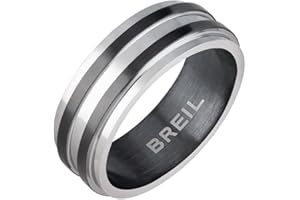 Breil, Collezione Joint, Anello Uomo in Acciaio Colorato Satinato, Idee Regalo Uomo