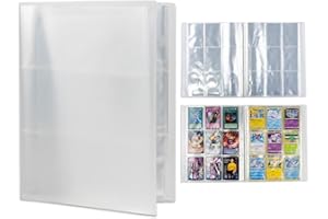 QILZO® Album w koszulkach na karty 30 stron Kolekcja albumów na karty Kolekcja albumów (270 siatek kart), neutralny pod względem płci, przezroczysty, karty kolekcjonerskie (801972)