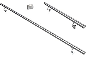 Corrimano scala Acciaio inox AISI 304 Ringhiera diametro 42mm V2Aox 40-1000 cm, Lunghezza:300 cm