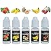 Produktbild Salcar® E-Liquid 0,0mg Nikotin, 1er Pack (5x 10ml) für E-Zigarette (Erdbeere, Cantaloup-Melone, Mango, Kirsche, Banane)