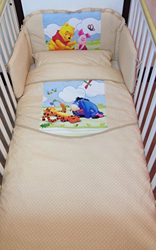 Disney Winnie, Tigger and Friends Perfect Spring Day Bedding Set Beige (Cotbed - 140 x 70cm)