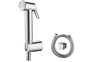 Ibergrif M20282 - WC Bidet Doccetta con Supporto e Flessibile, Spruzzatore Doccia, Cromo