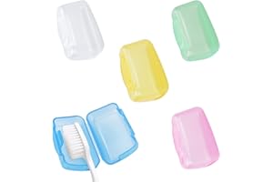 SZCXDKJ 5 Pcs Portable Toothbrush Head Covers, Toothbrush Protective Box, Toothbrush Caps, Toothbrush Protector Box Sutiable for Home Travel Outdoor Camping Hiking Business Trip