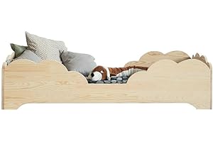 MAMI SRL MAMI | Letto per Bambini | Lettino Montessori Chicchiè | Materasso Smart (non incluso) Altezza Bimbo | Colore Legno Naturale o Bianco | Incisione Personalizzazione Frase Nome