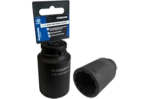 MAMAN 36mm Deep Impact Socket 1/2" Drive Hub Nut Flywheel Socket Bi Hex 12-Point