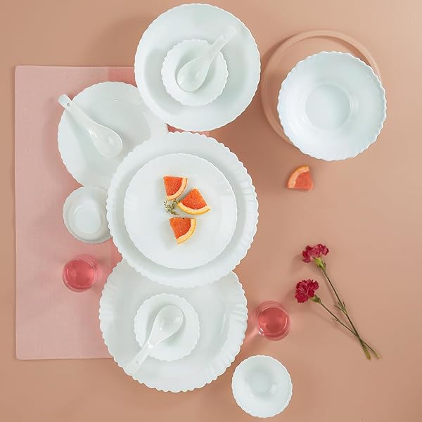 Cello Opalware Dazzle Series Livid Lilac Dinner Set