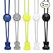 Produktbild Accevo Elastische Schnürsenkel, 5 Paar Sport Schnellschnürsystem mit innovativem Schnellverschluss für Kinder, Running, Workout, Wandern(Schwarz+Weiß+Grau+Blau+Gelb)