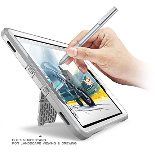 Samsung Galaxy Tab S3 9.7 Hülle, SUPCASE [Unicorn Beetle PRO Serie] Ganzkörper-Rugged Schutzhülle mit integrierter Displayschutzfolie / Gehäuse / Tasche / Cover / Case / Zubehör (Weiß/grau) - 3
