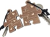 endlosschenken Schlsselanhnger Puzzle Fr Immer Verbunden sehr Gute Qualitt doppelseitige Gravur aus Holz - 