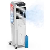 UNIVERSALBLUE Portable Evaporative Air Cooler 40L &ndash; Air Cooler 120W, 4000 m&sup3;/h, 2 Modes, 3 Speeds, Motorized Vertical Oscilla