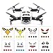 Produktbild Wokee 8 Stücke Kunst Adler Lächeln Emoji Shark Aufkleber Aufkleber Augen Haut Für DJI Mavic Air