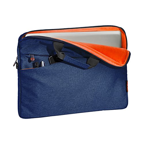 PEDEA Notebooktasche Fashion f  r 17 3 Zoll  43 9cm  mit Zubeh  rfach und Schultergurt  Blau