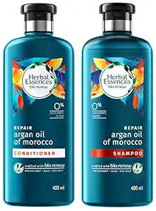 Herbal Essences bio:renew Argan Oil of Morocco CONDITIONER, 400ml | No Parabens No Colourants & Herbal Essences bio:renew Argan Oil of Morocco SHAMPOO, 400ml