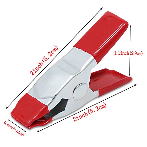 ESUMIC® 12PCS 2Inch Metallfeder-Klemmen Gummi überzogener Spitze-Griff-Halter für kampierendes Plane - 3