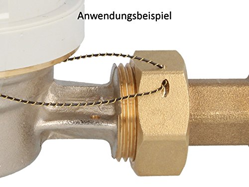 tecuro Wasserzähler Verschraubungen 3/4 Zoll Überwurfmutter x 1/2 Zoll Außengewinde (1 Satz = 2 Stück) - 3