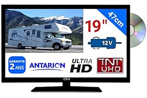 ANTARION Télévision TV + DVD LED 18.5' HD LED 12V /220V camping car
