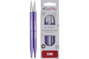 KnitPro Zing à Tricoter circulaires interchangeables, Aluminium, Multicolore, 7.00 mm