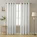 Produktbild Deconovo Gardinen Fenster Vorhänge Ösen Vorhänge Deko 240x140 cm Weiß 2er Set