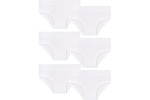 EMY Slip Bambina e Ragazza in Cotone Naturale – Confezione da 6 Pezzi Bianchi o Rosa – Morbidi, Traspiranti e Resistenti