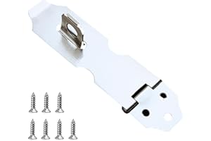 QTTVBTNA Door Padlock Hasp, Stainless Steel Padlock Hasp and Staple Security with Screws, Door Clasp Gate Lock Gate Latch, Shed Latch Padlock Staple Gate Padlock Catch for Door Window Pet Cage Cabinet