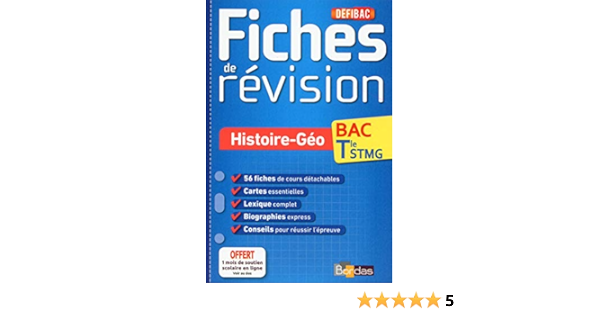 Defibac Fiches De Revision Histoire Geo Tle Stmg Amazon Fr Collectif Livres