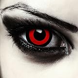 Mini sclera lentillas de colores negro y rojo para Halloween Saw muñeca costume 17mm lentes de tres meses sin dioprtías / corregir + gratis caso de lente „Tokyo Ghoul'